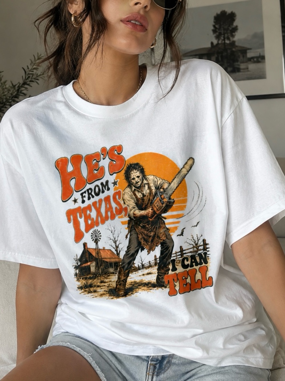 Texas Chainsaw Massacre Leatherface Horror Movie Cult Classic Graphic Tee
Shirt